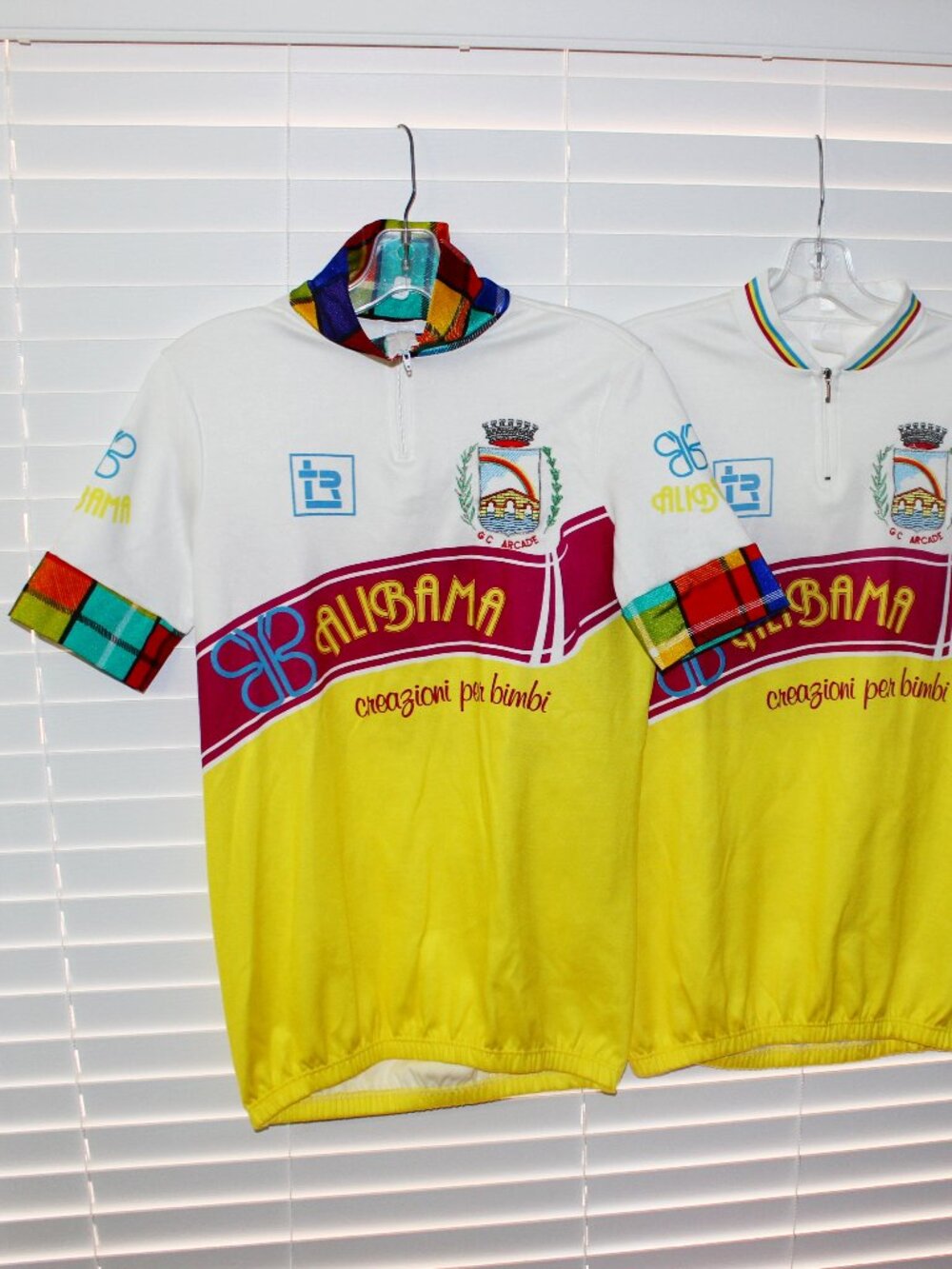 3/$88❤️2 x vintage Alibama Creazioni Per Bimbi Italian cycling jerseys